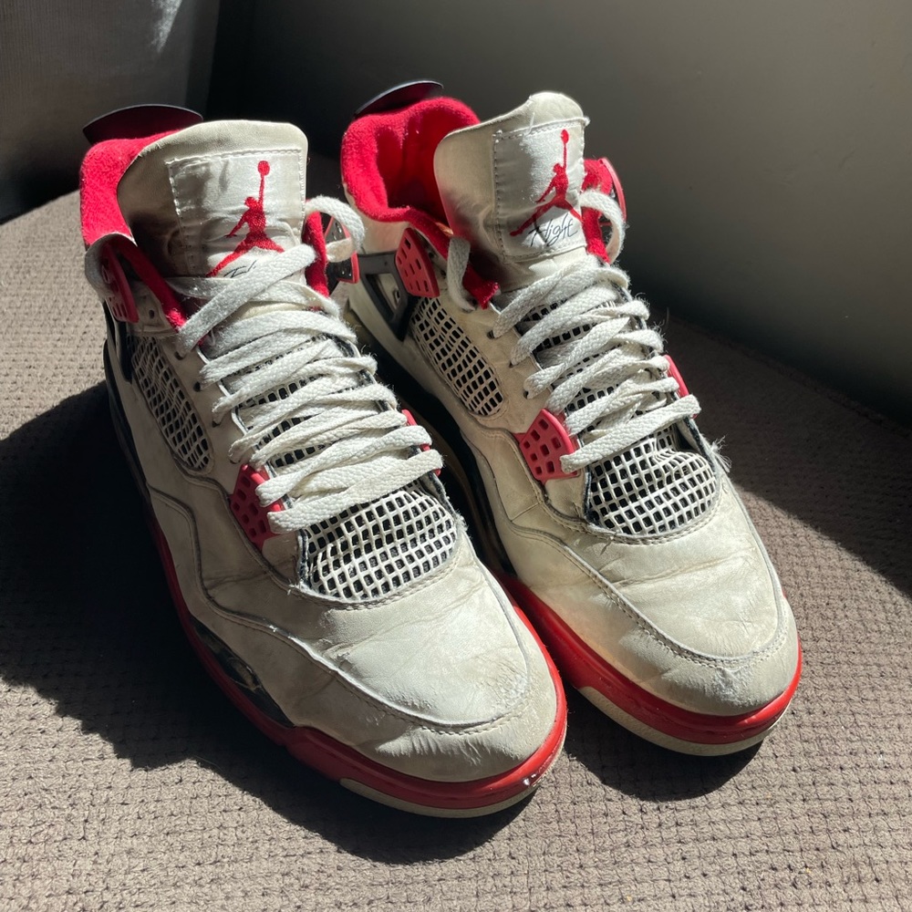Original 1989 Jordan 4 fire red.